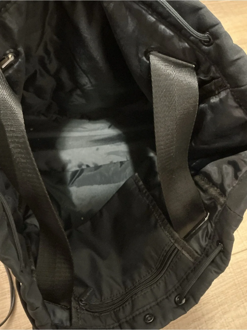 Beyond Yoga Black Everyday Drawstring Backpack